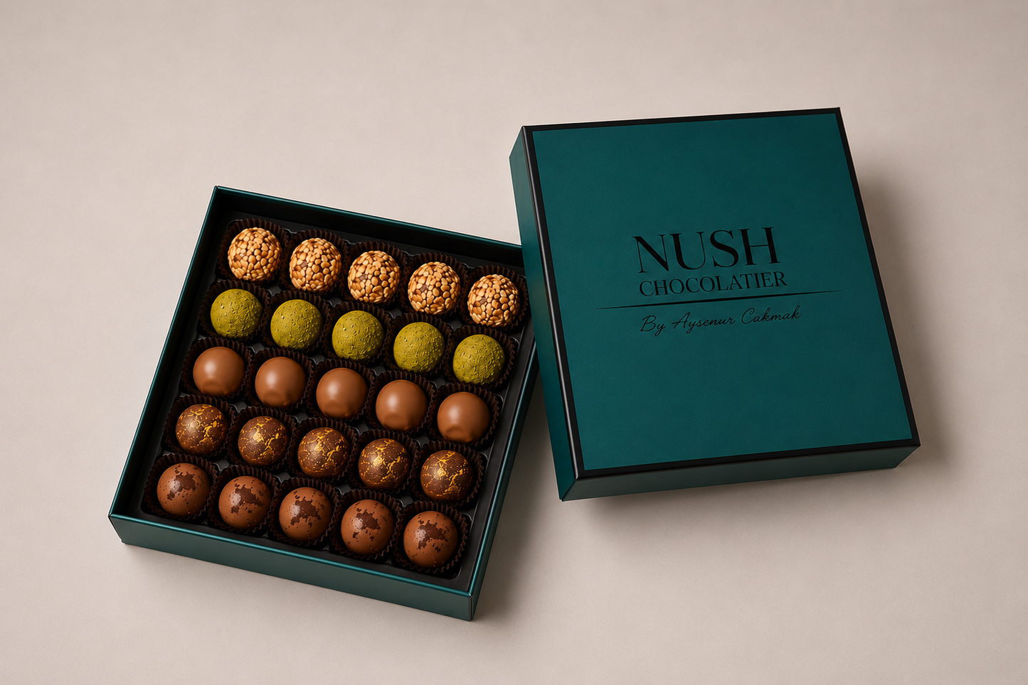 NUSH Signature Truffle Collection – 25 Pieces